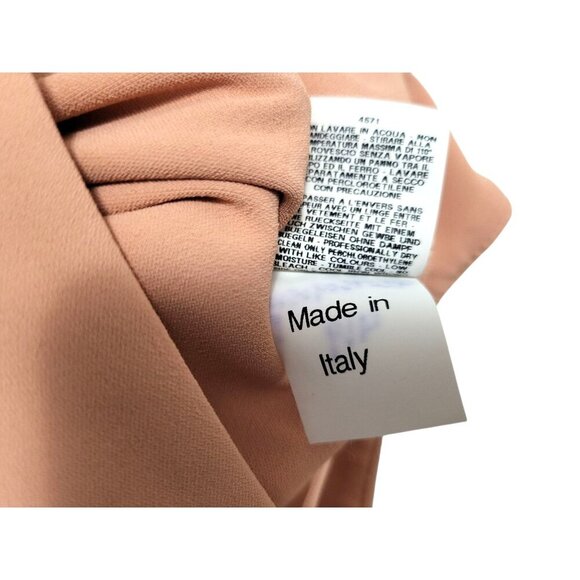 Cedric Charlier Asymmetrical Wrap Midi Skirt Peach Beige Designer Italy - Picture 14 of 15